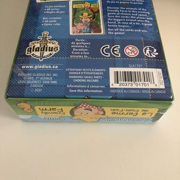 New Sealed Gladius Friendly Farm Card Game Ferme de Fouin-Fouin ~ Age 4+ ~ 2-4 p - Picture 8 of 8